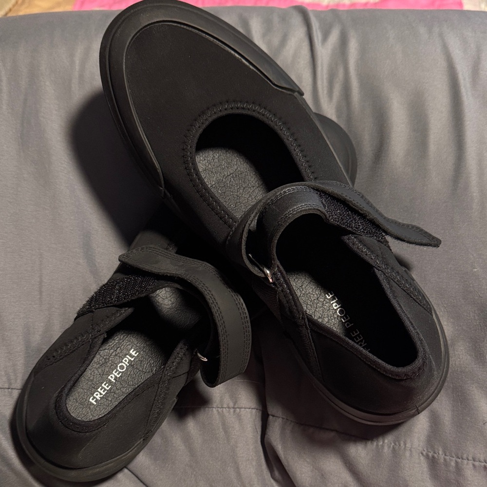 Free People Black Strap Shoes